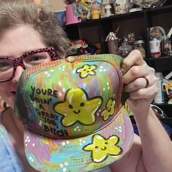 Colorful Star Design Cap - Picture 2 of 3